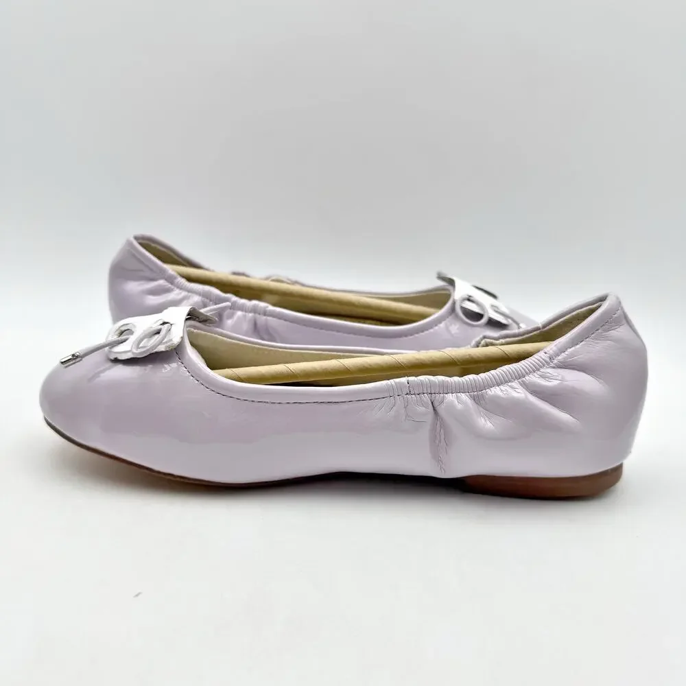 Sam Edelman Kids Felicia Ballet Flats US 3 M EU 35 Soft Lilac Vegan Leather NIB